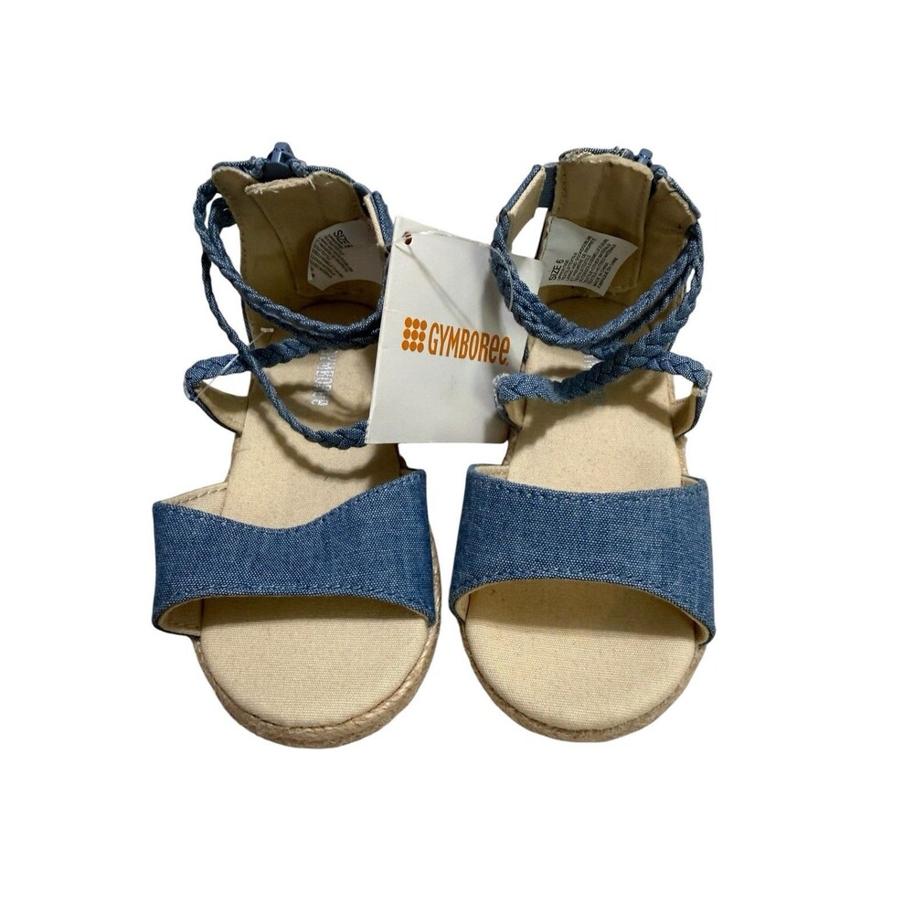 Gymboree Chambray Braided Strap Sandals Size 6 Toddler NWT Espadrille